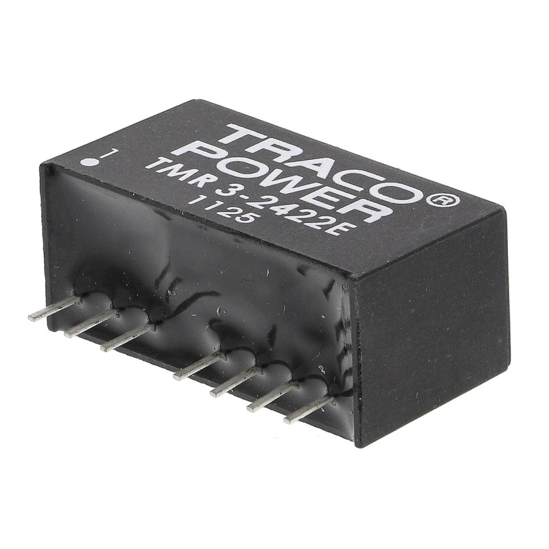 1 pcs - TRACOPOWER TMR 3E DC-DC Converter, ±12V dc/ ±125mA Output, 18 - 36 V dc Input, 3W, Through Hole, +85°C Max Temp