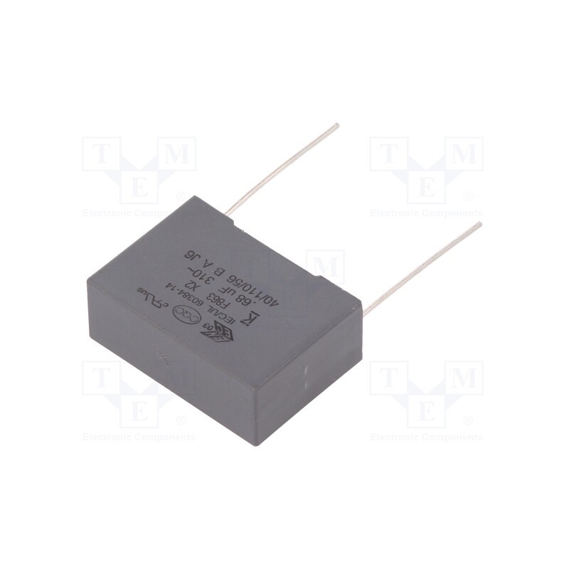 2 pcs x KEMET - F863DN684K310R - Capacitor: polypropylene, 0.68uF, 26.5x18.5x10mm, THT, ±10%, F863