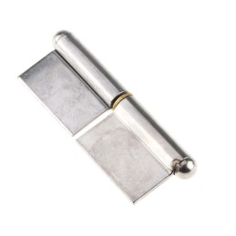 2 pcs - RS PRO Stainless Steel Flag Hinge with a Lift-off Pin, Weld-on Fixing, 61.5mm x 40mm x 1.5mm