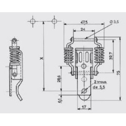 2 pcs - Savigny Steel Lockable,Spring Loaded Toggle Latch
