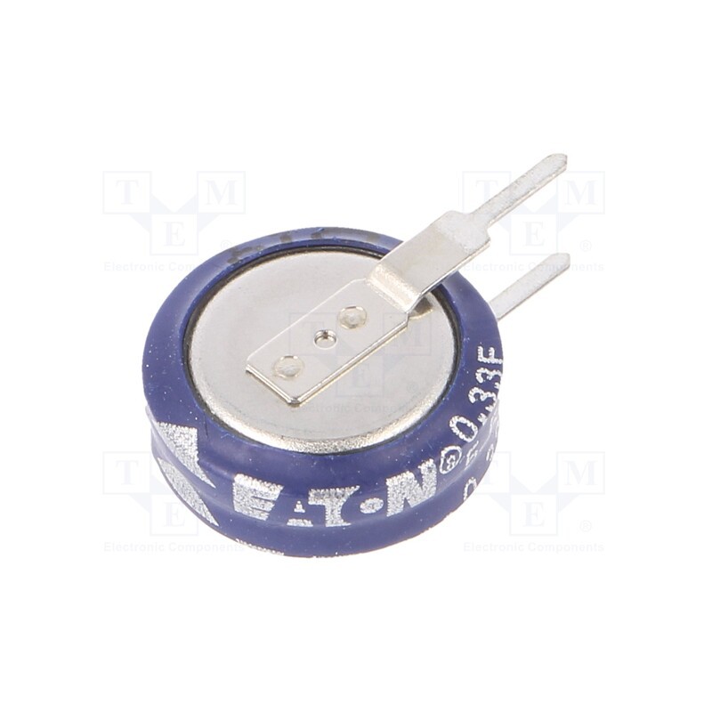 1 pcs x EATON ELECTRONICS - KR-5R5V334-R - Supercapacitor, THT, 330mF, 5.5VDC, -20÷80%, Ø11.5x12.7mm, 50Ω
