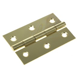 2 pcs - RS PRO Steel Butt Hinge, Screw Fixing, 75mm x 49mm x 1.4mm