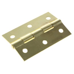 2 pcs - RS PRO Steel Butt Hinge, Screw Fixing, 75mm x 49mm x 1.4mm