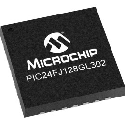 5 pcs - Microchip PIC24FJ128GL302-I/SS, 16bit PIC Microcontroller, PIC24FJ GL, 32MHz, 128 kB Flash, 28-Pin QFN