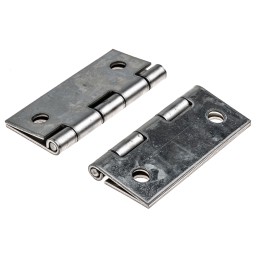 2 pcs - Pinet Stainless Steel Butt Hinge, Screw Fixing, 50mm x 40mm x 1.2mm