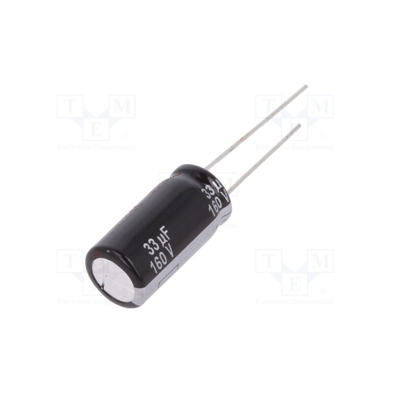 2 pcs x PANASONIC - EEUEB2C330 - Capacitor: electrolytic, THT, 33uF, 160VDC, Ø10x20mm, Pitch: 5mm