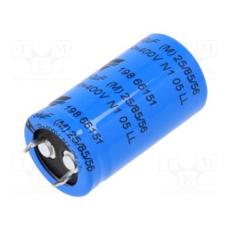 1 pcs x VISHAY - MAL219866151E3 - Capacitor: electrolytic, SNAP-IN, 150uF, 400VDC, Ø22x40mm, ±20%