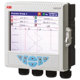 1 pcs - ABB SM501FCB, 1 Input Channels, Videographic Chart Recorder Measures Current, Millivolt, Resistance, Temperature,