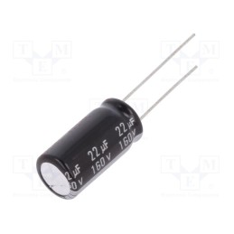 2 pcs x PANASONIC - EEUEB2C220 - Capacitor: electrolytic, THT, 22uF, 160VDC, Ø10x20mm, Pitch: 5mm