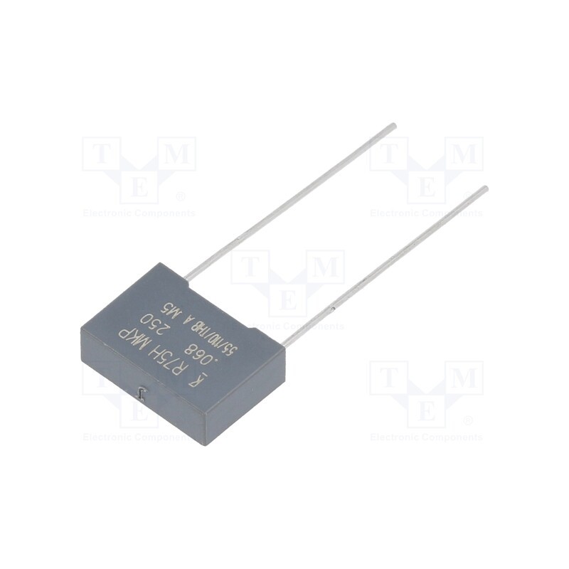 5 pcs x KEMET - R75IF268050H3J - Capacitor: polypropylene, 68nF, 13x4x9mm, THT, ±5%, 10mm, -55÷105°C