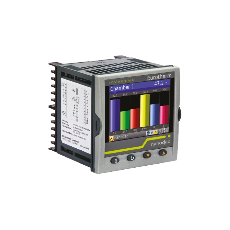 1 pcs - Eurotherm NANODAC/VL, 4 Input Channels, 3 Output Channels, Graphical Chart Recorder Measures Current, Millivolt,