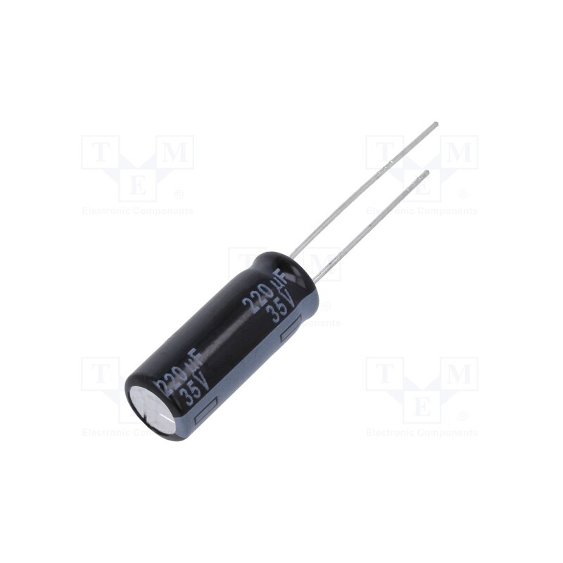 2 pcs x PANASONIC - EEUTP1V221L - Capacitor: electrolytic, THT, 220uF, 35VDC, Ø8x20mm, Pitch: 5mm