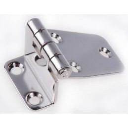 2 pcs - ROCA Stainless Steel Hatch Hinge, Screw Fixing, 37mm x 67.5mm x 2mm