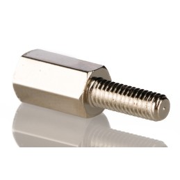 50 pcs - RS PRO Standoff, M3 x M3 Thread, 6mm Body, Brass, Male/Female, 8mm Stud