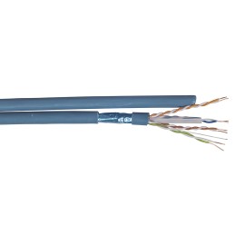 1 Reel of 100 M - CAE Cat6 Ethernet Cable, F/UTP, Blue LSZH Sheath, 100m, Low Smoke Zero Halogen (LSZH)