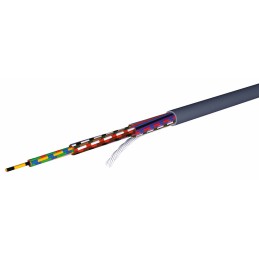 1 Reel of 100 M - AXINDUS HIFLEX Y Control Cable, 12 Cores, 0.34 mm², LIYY, Unscreened, 100m, Grey PVC Sheath, 22AWG