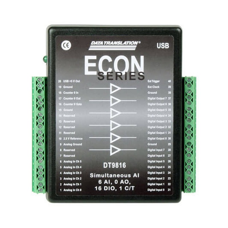 1 pcs - Digilent DT9816-S Data Acquisition, 2 Channel(s), USB, 750ksps, 16 bit