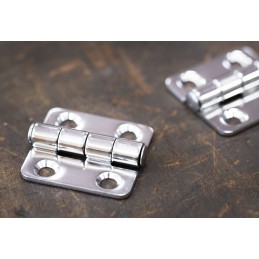 2 pcs - RS PRO Stainless Steel Butt Hinge, 38mm x 40mm x 2mm