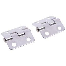 2 pcs - RS PRO Stainless Steel Butt Hinge, 38mm x 40mm x 2mm