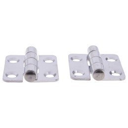 2 pcs - RS PRO Stainless Steel Butt Hinge, 38mm x 40mm x 2mm