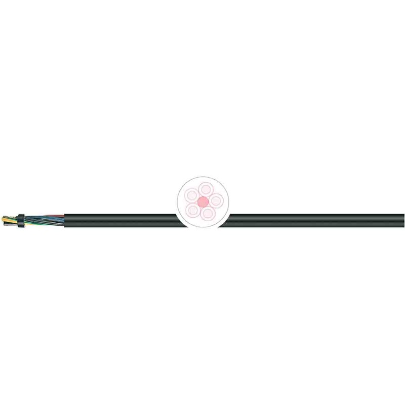 1 Reel of 100 M - RS PRO 3 Core Power Cable, 4 mm², 100m, Black Elastomer Sheath, H07RNF, 25 A, 450/750 V