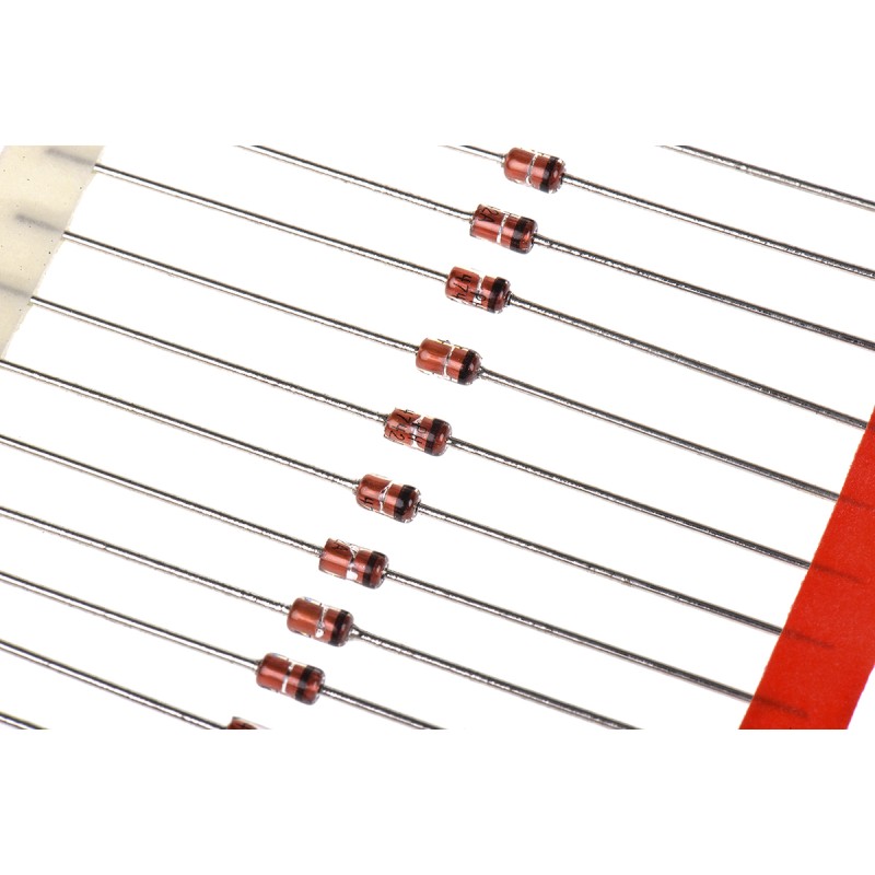 100 pcs - Nexperia, 12V Zener Diode 5% 1 W Through Hole 2-Pin SOD-66