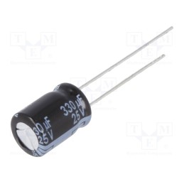 5 pcs x PANASONIC - EEUFR1E331 - Capacitor: electrolytic, low ESR, THT, 330uF, 25VDC, Ø8x11.5mm