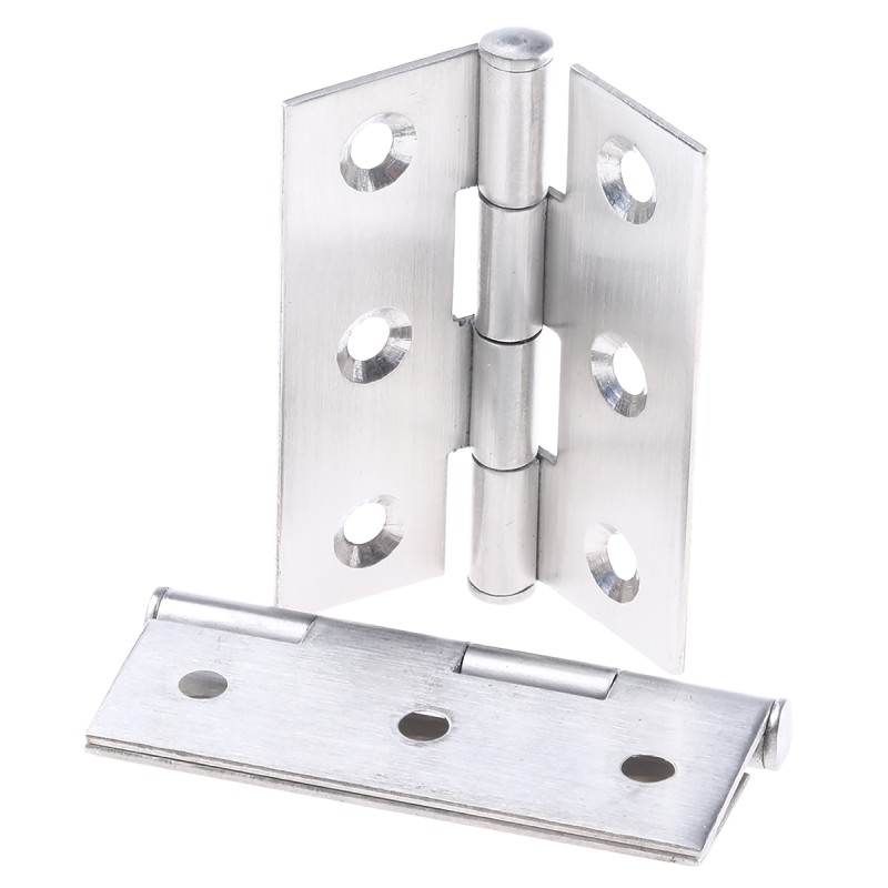 2 pcs - ROCA Stainless Steel Butt Hinge, Screw Fixing, 50mm x 40mm x 1.2mm