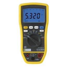 1 pcs - Chauvin Arnoux CA 5233 Handheld Digital Multimeter, True RMS, 10A ac Max, 10A dc Max, 600V ac Max