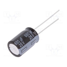 5 pcs x PANASONIC - EEUFR1E681 - Capacitor: electrolytic, low ESR, THT, 680uF, 25VDC, Ø10x16mm, ±20%