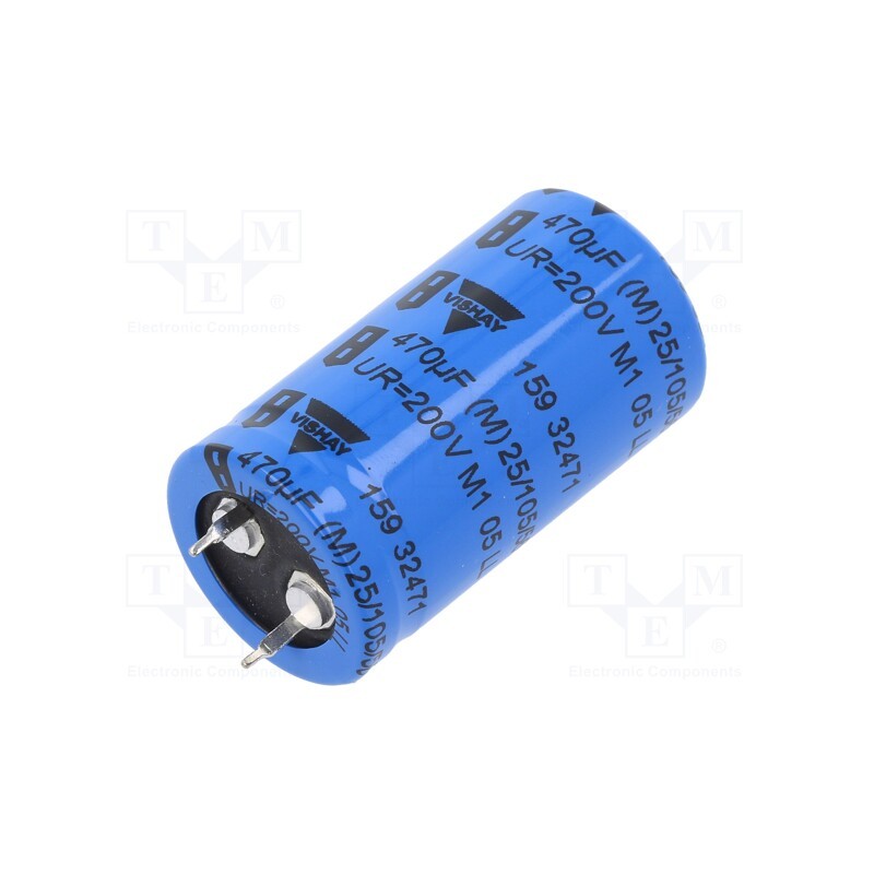 1 pcs x VISHAY - MAL215932471E3 - Capacitor: electrolytic, SNAP-IN, 470uF, 200VDC, Ø22x40mm, ±20%