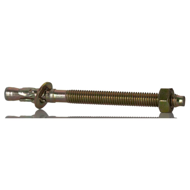 50 pcs - RS PRO Carbon Steel Through Bolt M8 x 100mm, 8mm Fixing Hole