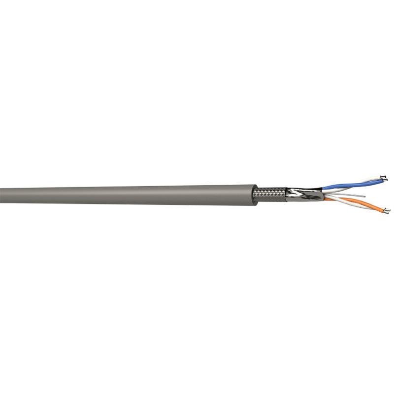 1 Reel of 100 M - RS PRO Twisted Pair Data Cable, 2 Pairs, 0.22 mm², 4 Cores, 24 AWG, Screened, 100m, Grey Sheath