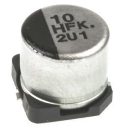 100 pcs - Panasonic 10μF Aluminium Electrolytic Capacitor 50V dc, Surface Mount - EEEFK1H100P