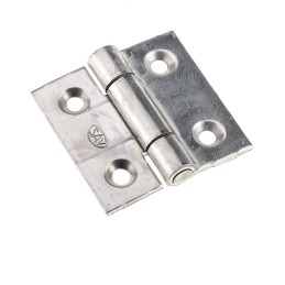 2 pcs - RS PRO Stainless Steel Butt Hinge, Screw Fixing, 40mm x 40mm x 2mm