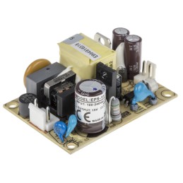 1 pcs - MEAN WELL Switching Power Supply, EPS-15-15, 15V dc, 1A, 15W, 1 Output, 120 - 370 V dc, 85 - 264 V ac