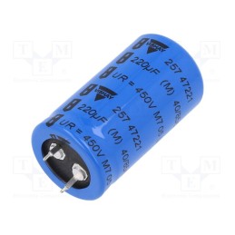1 pcs x VISHAY - MAL225747221E3 - Capacitor: electrolytic, SNAP-IN, 220uF, 450VDC, Ø25x45mm, ±20%