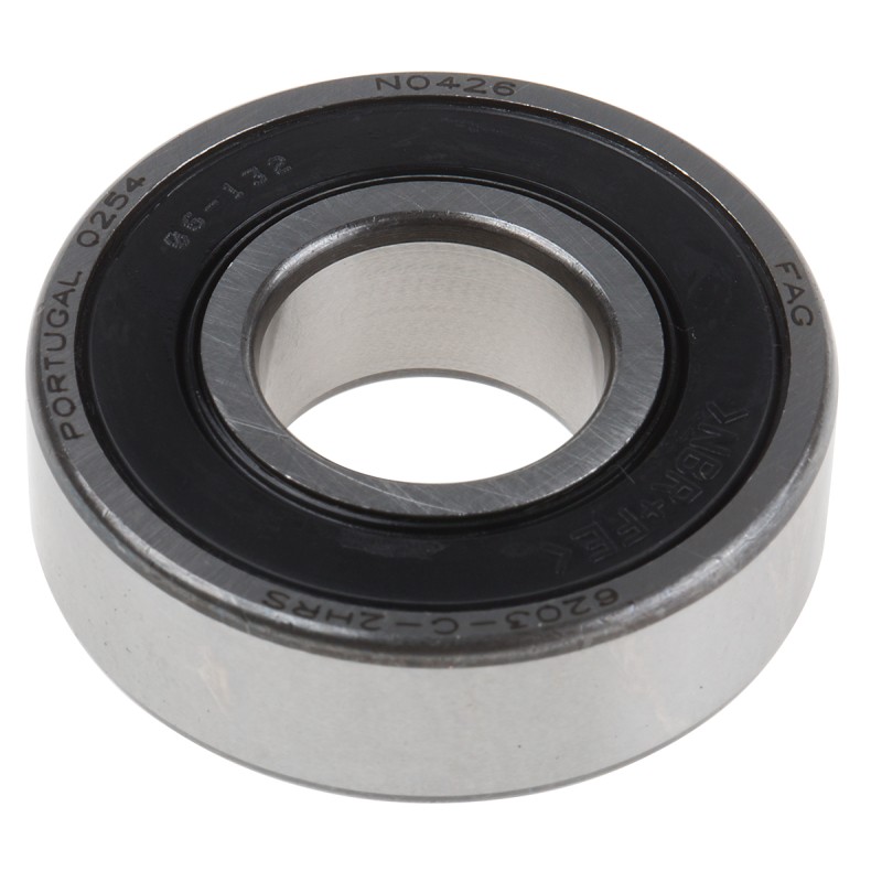 1 pcs - FAG 6203-C-2HRS Single Row Deep Groove Ball Bearing- Both Sides Sealed 17mm I.D, 40mm O.D