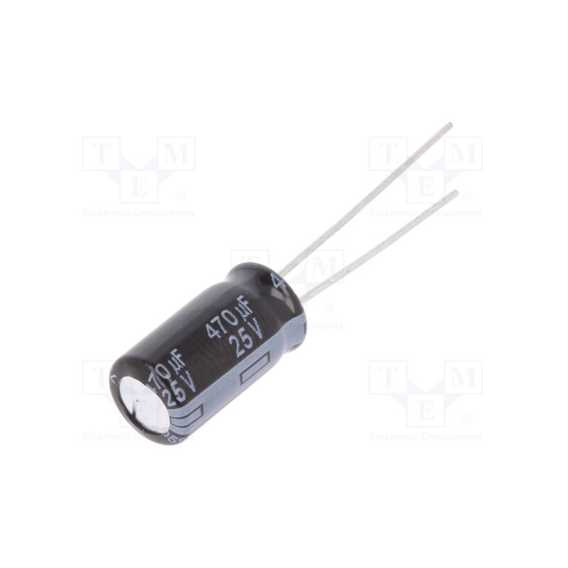 5 pcs x PANASONIC - EEUFR1E471Y - Capacitor: electrolytic, low ESR, THT, 470uF, 25VDC, Ø8x15mm, ±20%