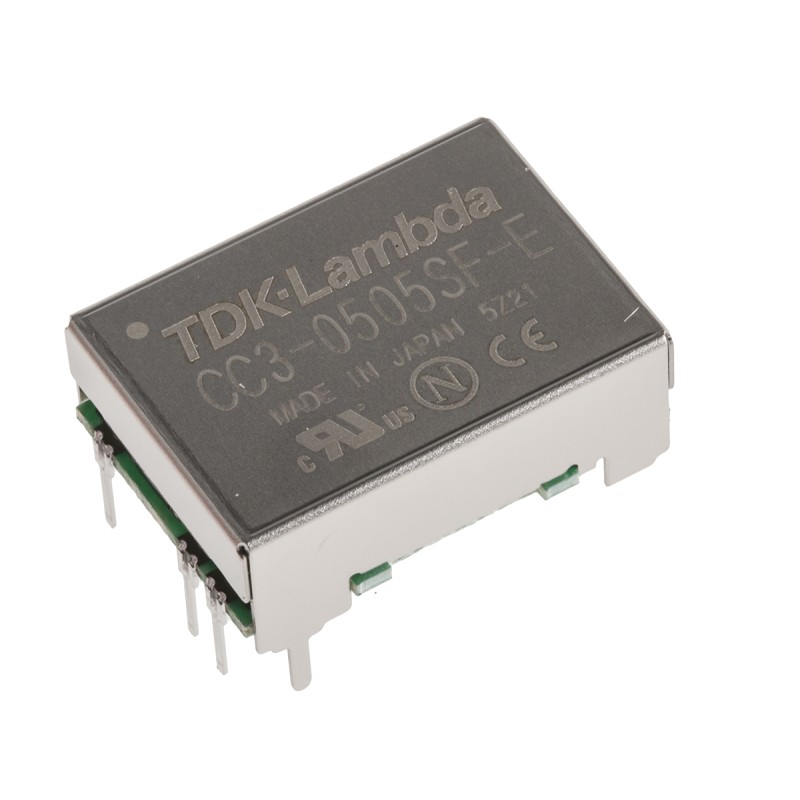 1 pcs - TDK-Lambda DC-DC Converter, 5V dc/ 600mA Output, 4.5 - 9 V dc Input, 3W, Through Hole, +85°C Max Temp -40°C Min