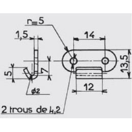 2 pcs - Savigny Steel Lockable Toggle Latch, 50 x 22.4 x 12mm