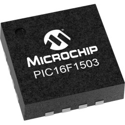 5 pcs - Microchip PIC16LF1503T-I/MG PIC Microcontroller MCU, PIC16, 16-Pin QFN