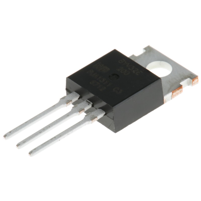 5 pcs - WeEn Semiconductors Co., Ltd 200V 20A, Dual Ultrafast Rectifiers Diode, 3-Pin TO-220AB BYV32E-200,127