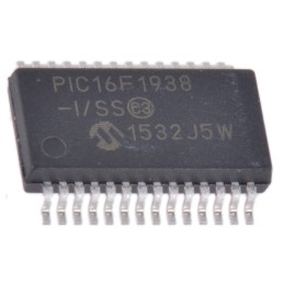 5 pcs - Microchip PIC16F1938-I/SS, 8bit PIC Microcontroller, PIC16F, 32MHz, 16384 words Flash, 28-Pin SSOP