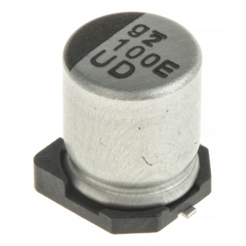 125 pcs - Nichicon 100μF Aluminium Electrolytic Capacitor 25V dc, Surface Mount - UUD1E101MCL1GS