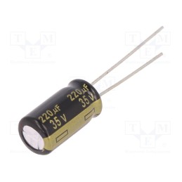 5 pcs x PANASONIC - EEUFM1V221L - Capacitor: electrolytic, low ESR, THT, 220uF, 35VDC, Ø8x15mm, ±20%