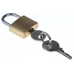 3 pcs - RS PRO Key Padlock, Keyed Alike, 3mm Shackle, 20mm Body