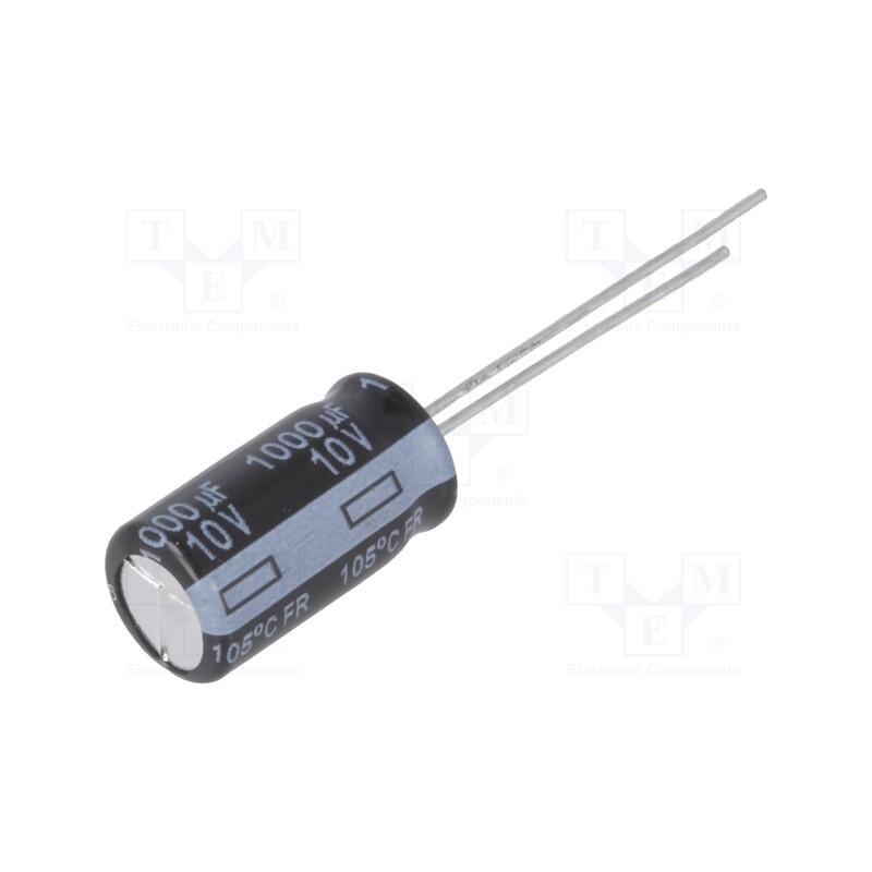 5 pcs x PANASONIC - EEUFR1A102L - Capacitor: electrolytic, low ESR, THT, 1000uF, 10VDC, Ø8x15mm, ±20%