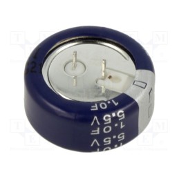 1 pcs x EATON ELECTRONICS - KW-5R5C105H-R - Supercapacitor, THT, 1F, 5.5VDC, -20÷80%, Body dim: Ø21.5x8.85mm