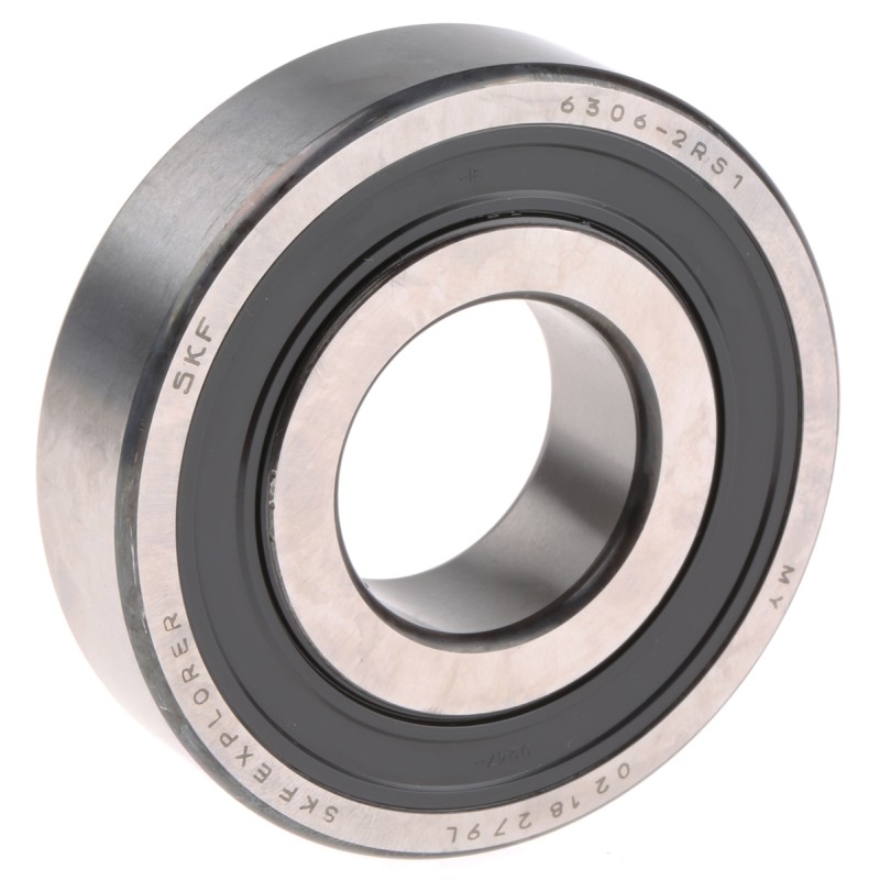 1 pcs - SKF 6306-2RS1 Single Row Deep Groove Ball Bearing- Both Sides Sealed 30mm I.D, 72mm O.D